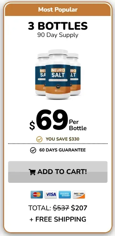 NeuroSalt 3 Bottles pricing