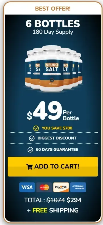 NeuroSalt  6 Bottles pricing
